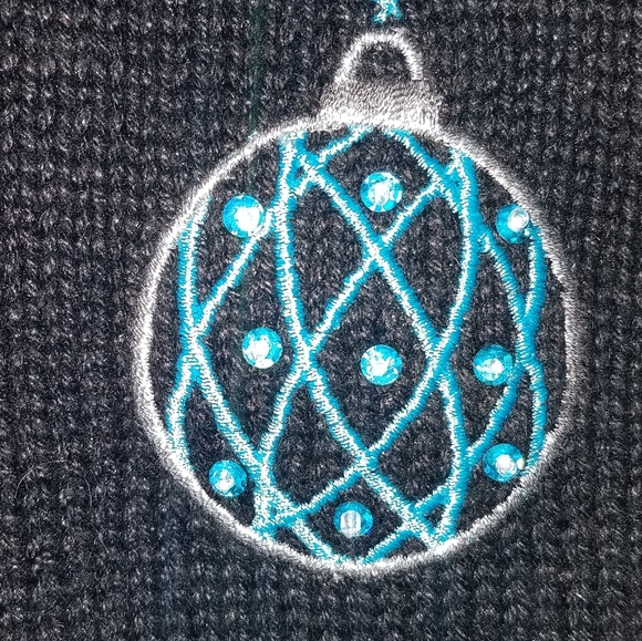 CROFT & BARROW Christmas/Holiday Zip front cardigan sweater - Picture 3 of 7